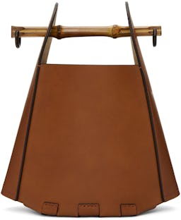 Tan Bucket Bamboo Bag: additional image