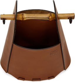 Tan Bucket Bamboo Bag: additional image