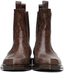 Brown Python Chelsea Boots: additional image