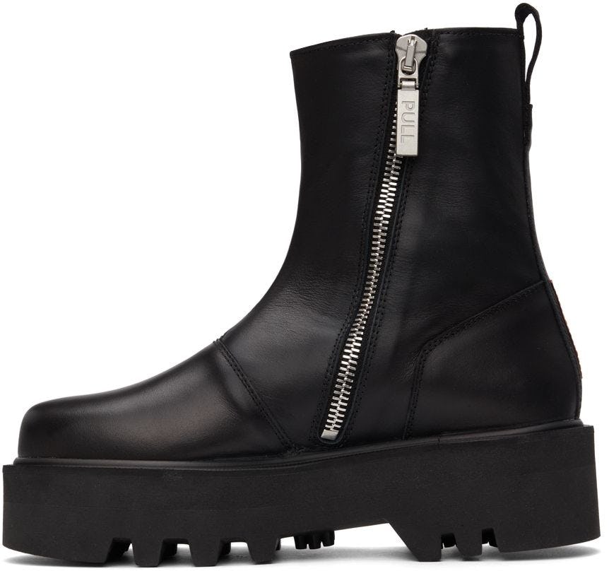 Black Platform Ankle Boots: image 1