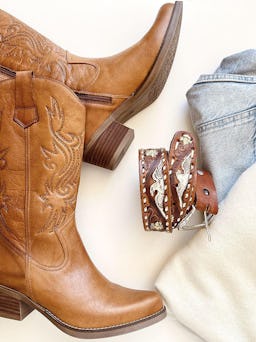 Tucson leather cowboy boots: additional image