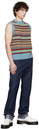 Blue Wool Lennon Sweater Vest: additional image