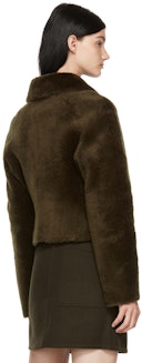 Khaki Faux-Fur Short Jacket: additional image