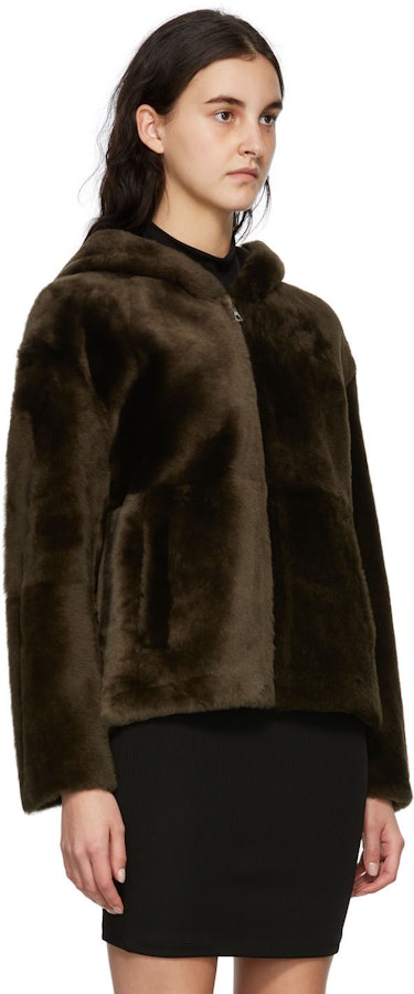 Brown Shearling Lacon Jacket: additional image