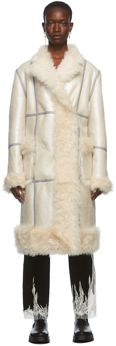 Off-White Reversible Shearling Coat: additional image
