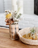 Decorative Dried Flowers in Mini Bidayuh Storage Basket: additional image