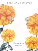 Sterling Silver Birth Flower Studs: additional image