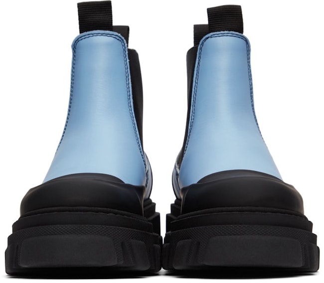 Blue Calfskin Chunky Chelsea Boots: additional image
