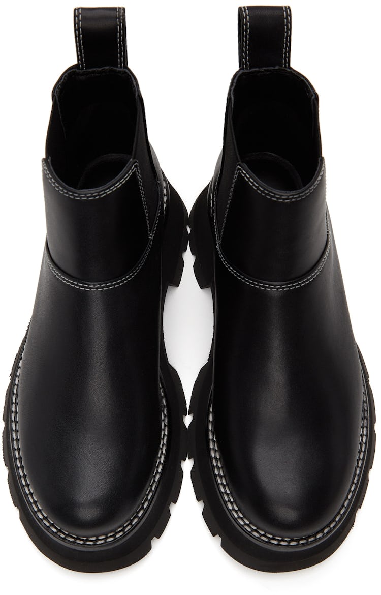 Black Short Lug Sole Kate Chelsea Boots: additional image