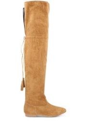 Chat Botté Over-The-Knee Flat Boot in Suede Calfskin: image 1