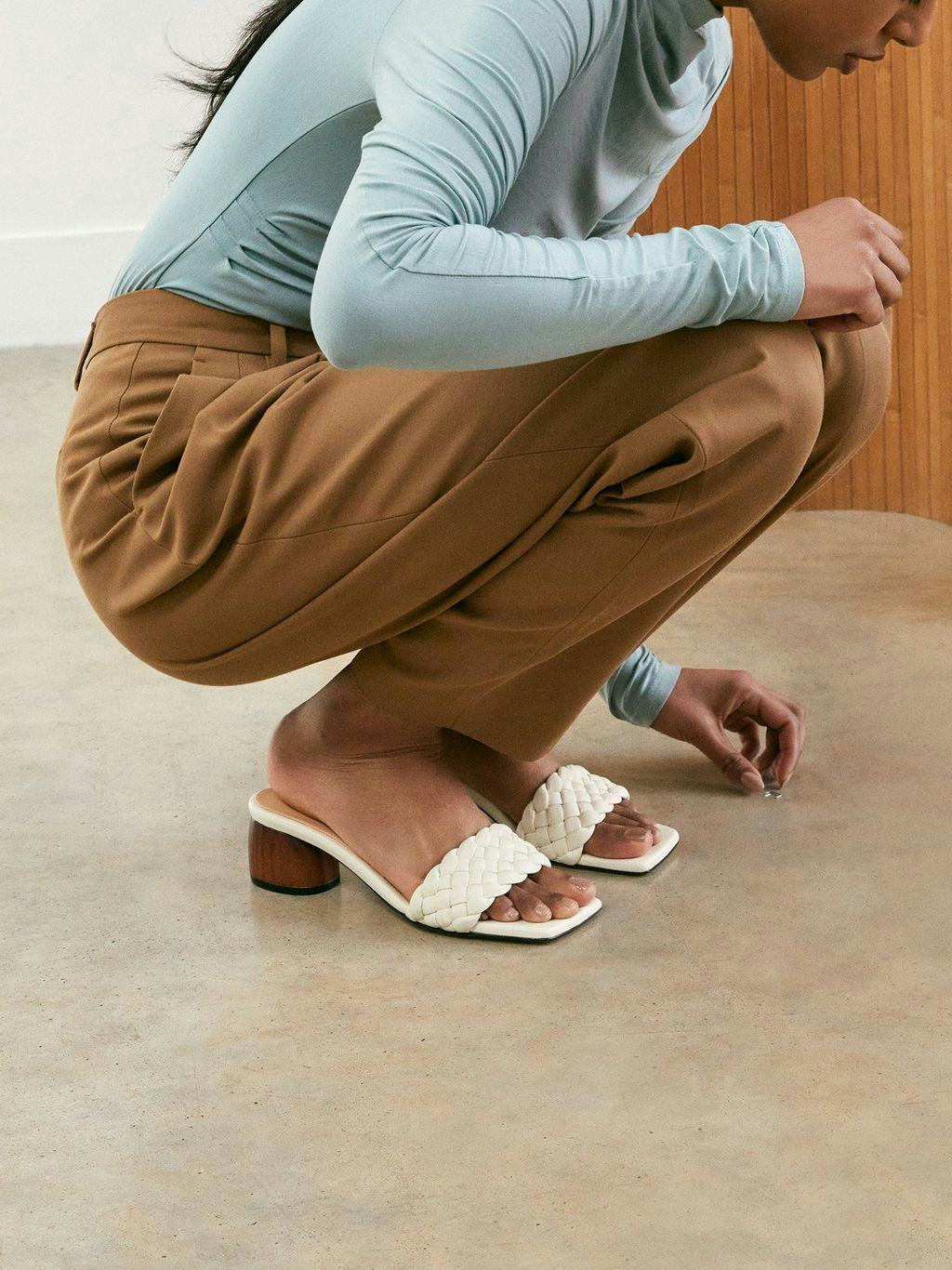 Woven Mule, White: image 1