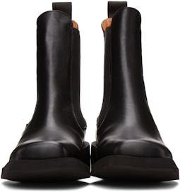 Black Square Toe Chelsea Boots: additional image
