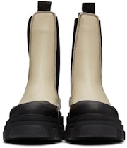 Beige Calfskin Chunky Chelsea Boots: image 1
