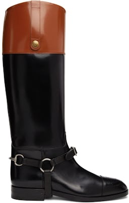 Black Harness Tall Boots: additional image