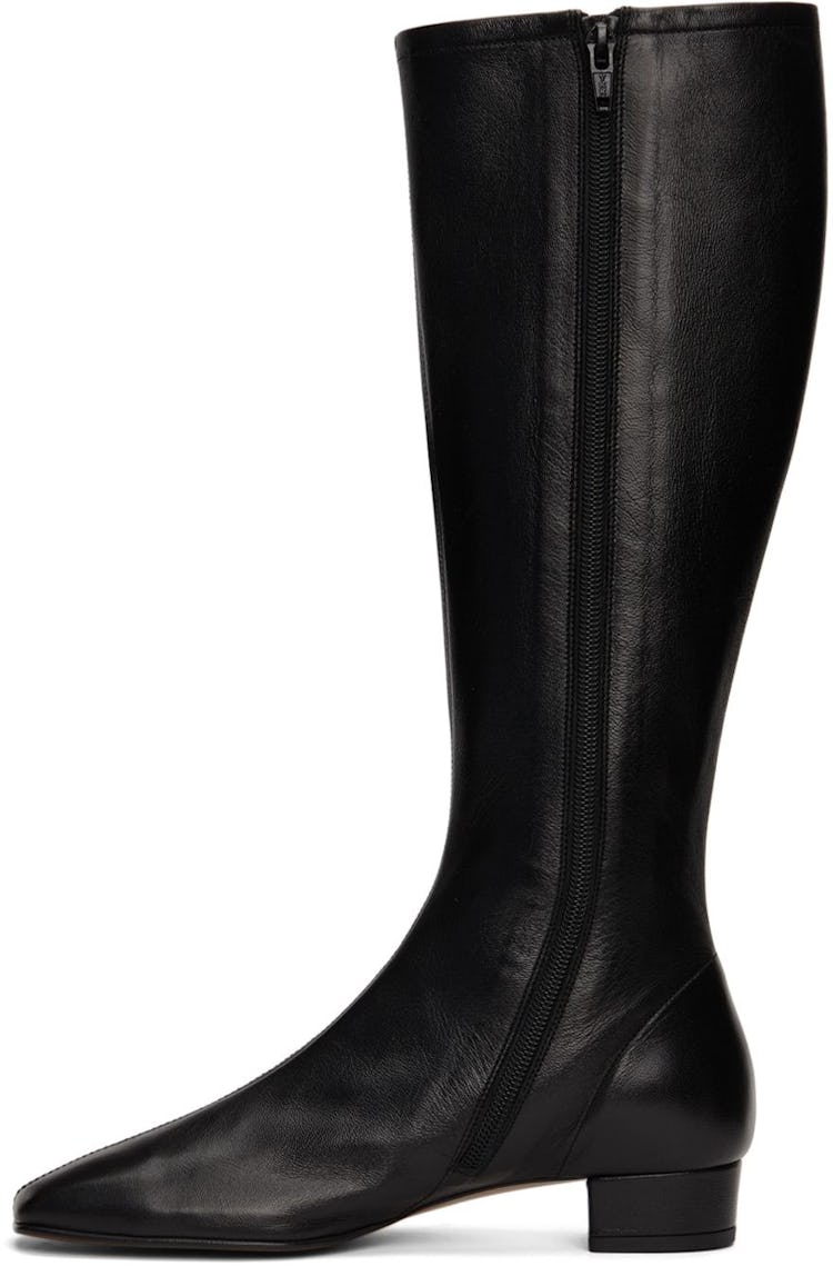 Black Leather Edie Boots: additional image