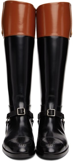 Black Harness Tall Boots: additional image