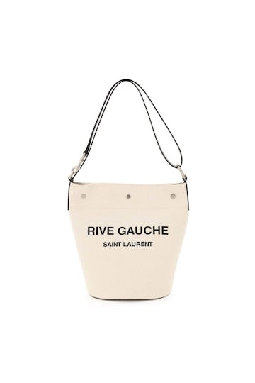 Saint Laurent Rive Gauche Linen Bucket Bag: image 1