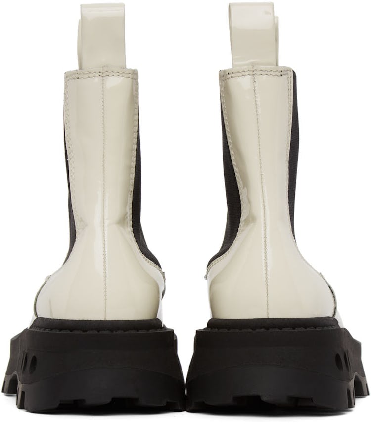White Scrambler Chelsea Boots: additional image