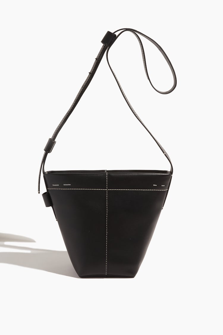 Barrow Leather Mini Bucket Bag in Black: image 1