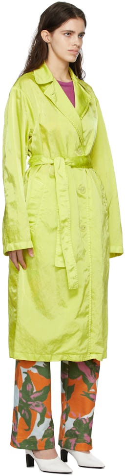 Green Nylon Trench Coat: additional image