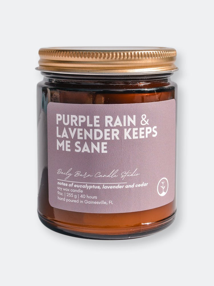 Purple Rain & Lavender Keeps Me Sane Candle: image 1