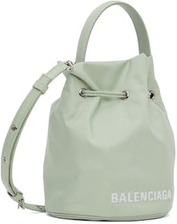 Green XS Drawstring Wheel Bucket Bag: additional image