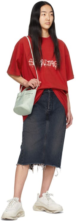 Green XS Drawstring Wheel Bucket Bag: additional image