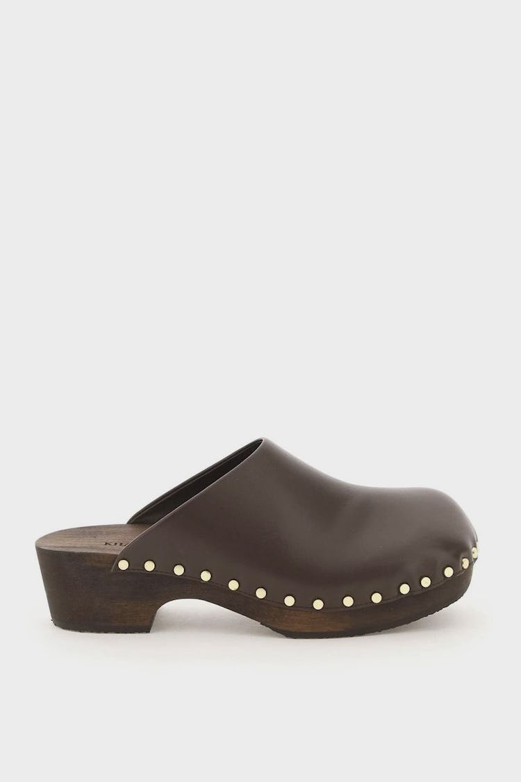 Khaite Lucca Leather Clogs: image 1