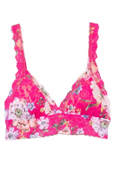 Padded Crossover Bralette in Pink Multi: image 1