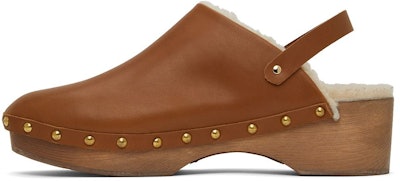 Brown Classic Closed Clogs: image 1