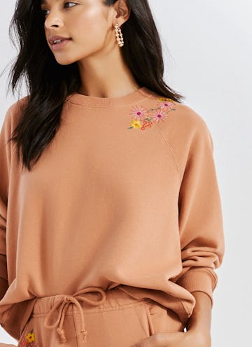 Embroidered Crewneck Sweatshirt: image 1