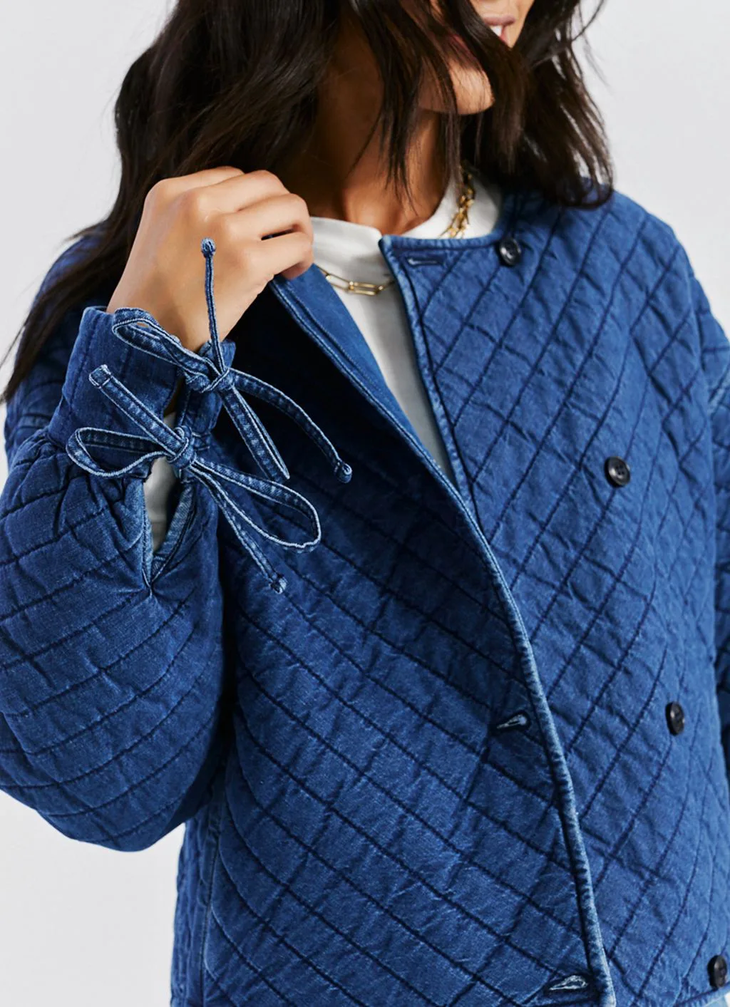 Quilted Denim Jacket