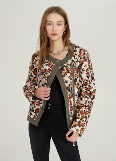 Floral Asymmetrical Jacket: image 1