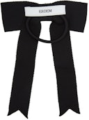 Black Crystal Bow Hair Tie: additional image