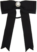 Black Crystal Bow Hair Tie: additional image