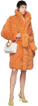 Orange Shearling Fluffy Coat: additional image