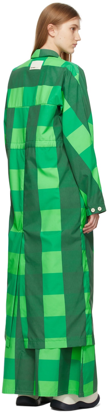 Green Check Long Coat: additional image