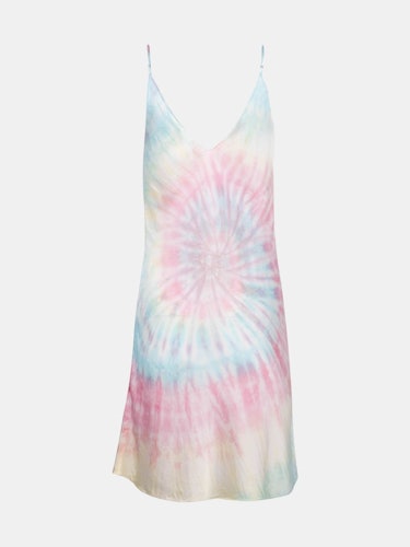 Multi Tie Dye Mini Slip Dress: image 1
