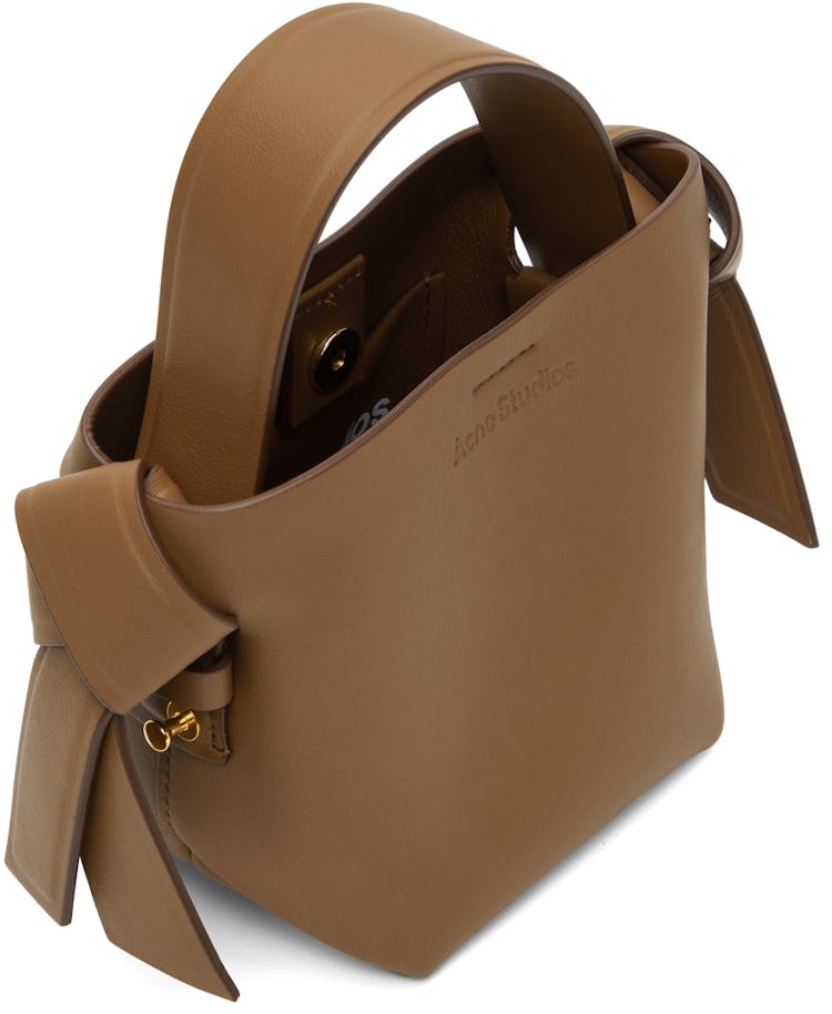 Brown Small Leather Knotted Bag: additional image