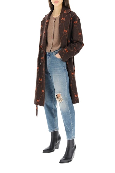 Pinko Monogram Jacquard Coat: additional image