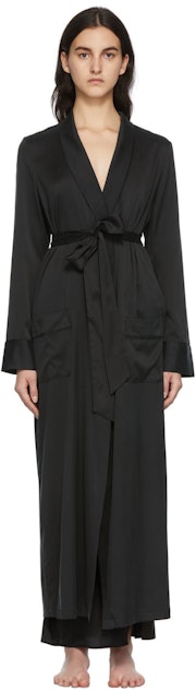 Black Silk Sleep Robe: image 1