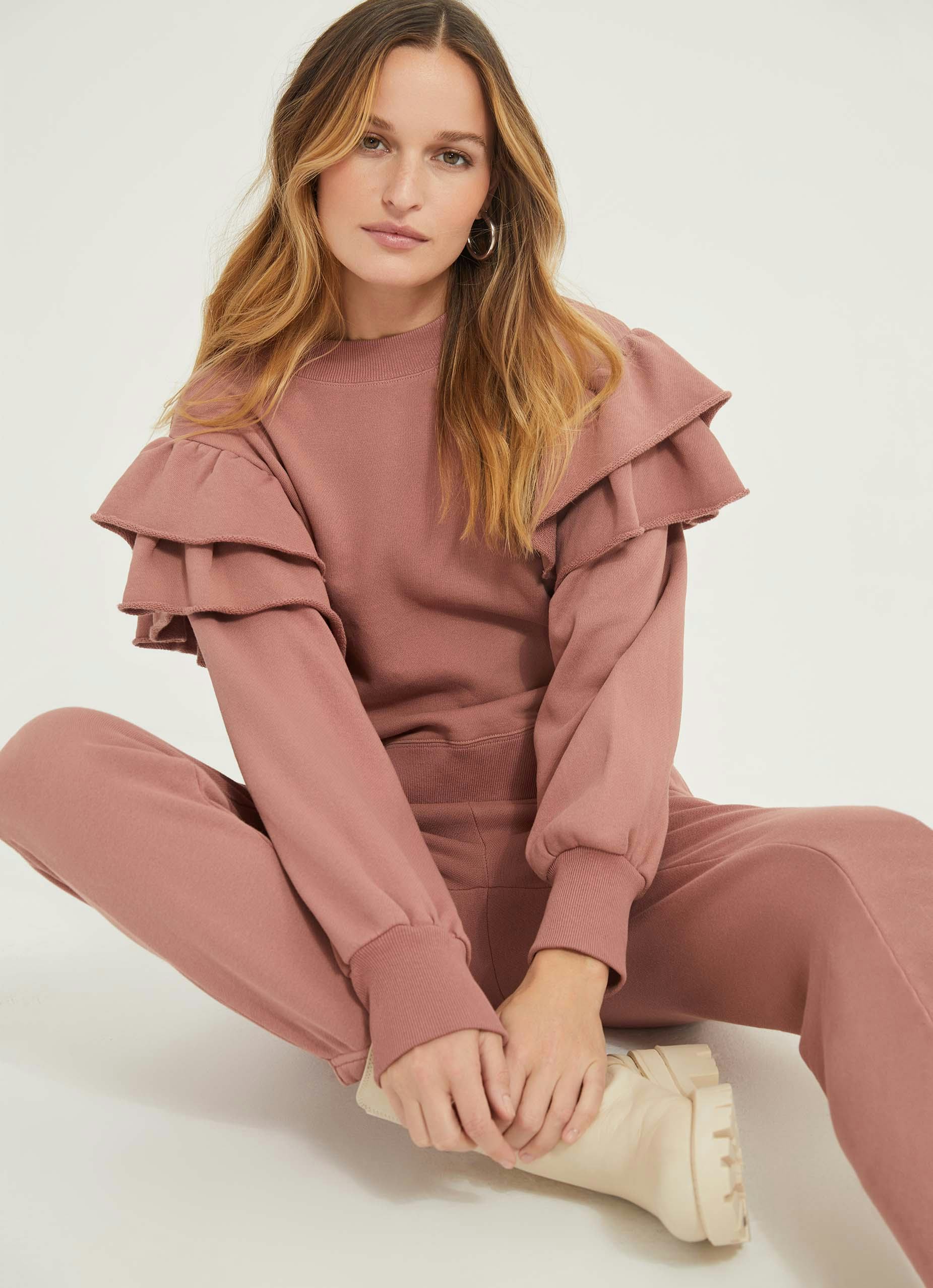 Ruffle Sweatshirt: image 1