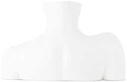 White Ceramic Breast Friend Vase: additional image