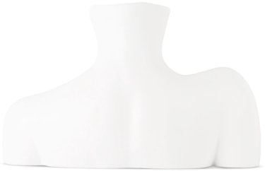 White Ceramic Breast Friend Vase: additional image