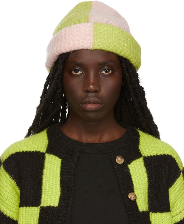 Pink & Green Cleo Beanie: image 1