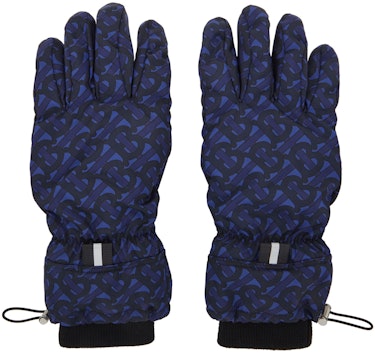 Navy Monogram Gloves: image 1