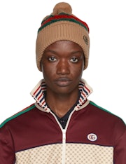 Tan Wool Signature Beanie: image 1