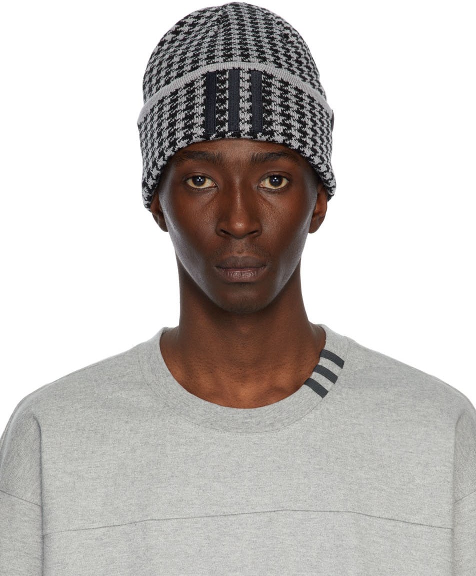 Grey Patterned Beanie: image 1