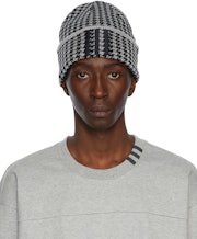 Grey Patterned Beanie: image 1
