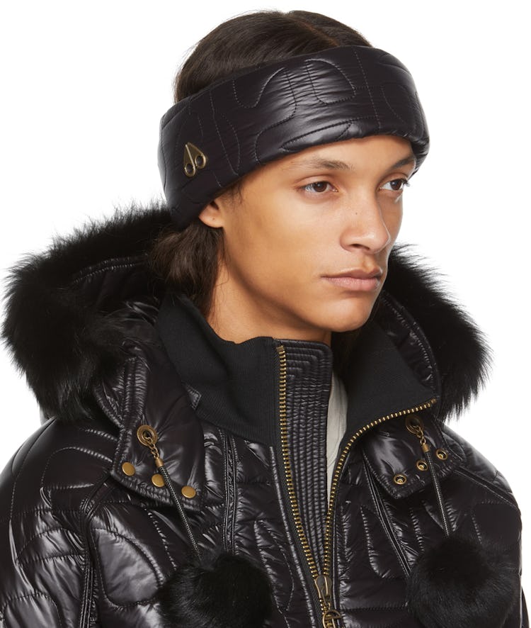 Black Telfar Edition Down Quilted Headband: additional image